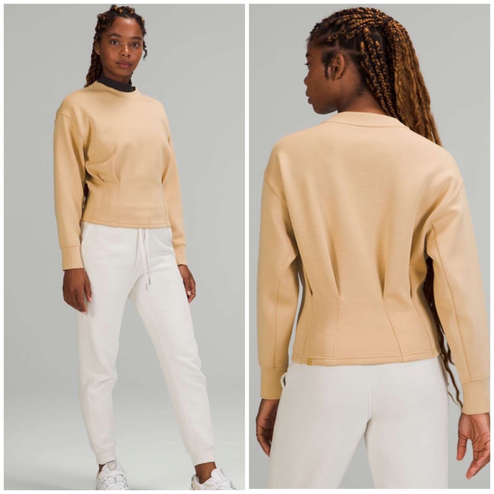 Lululemon Gathered Waist Crew Pullover in Pecan Tan Size 6